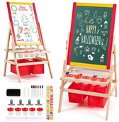 Zenzee Krijtbord - Tekenbord - Whiteboard - Voor Kinderen - Educatief Speelgoed - Hout - 53 x 52 x 106,5 cm