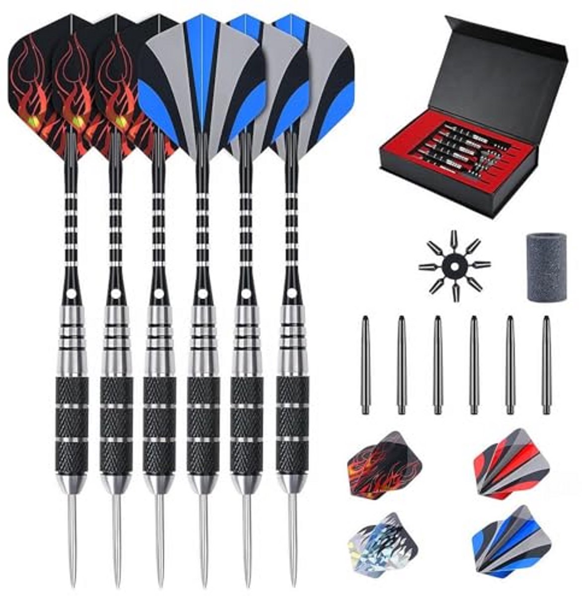 Stalen Darts Set - Dartpijlen Set - Precisie Werpen - Antislip Greep - 22 Gram - Zilver