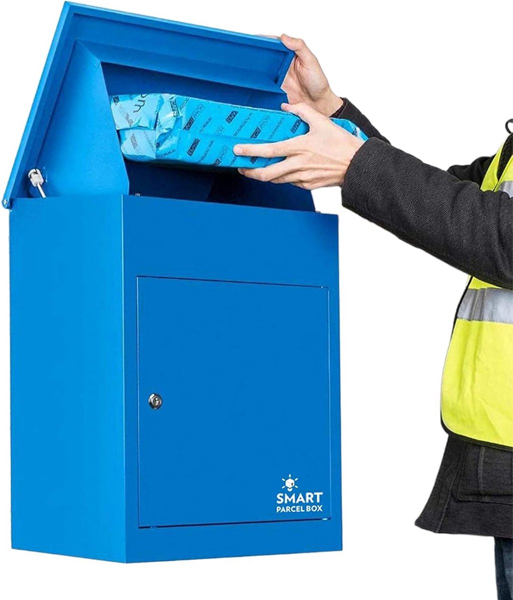 Pakketbox - Brievenbus - Veilig Bezorgen - Anti-diefstal - 44x35x58 cm - Blauw