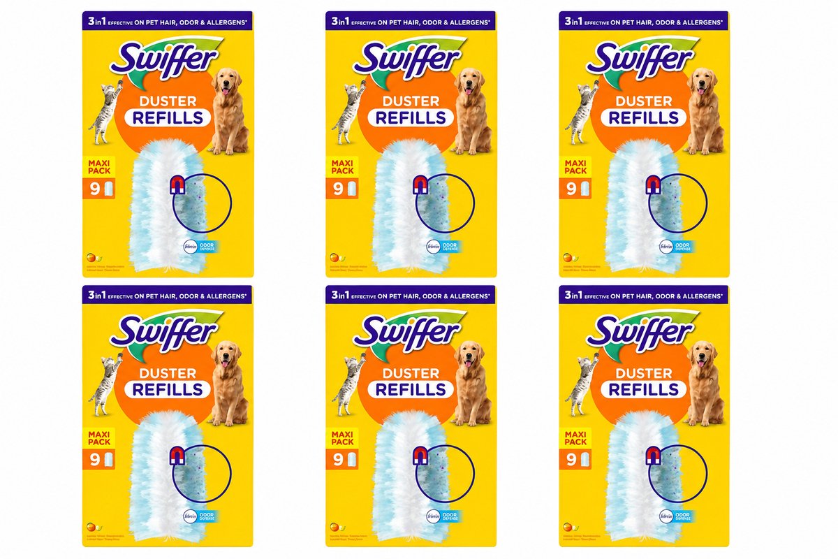 Swiffer Duster PET Navulling doos 9st x 6 packs