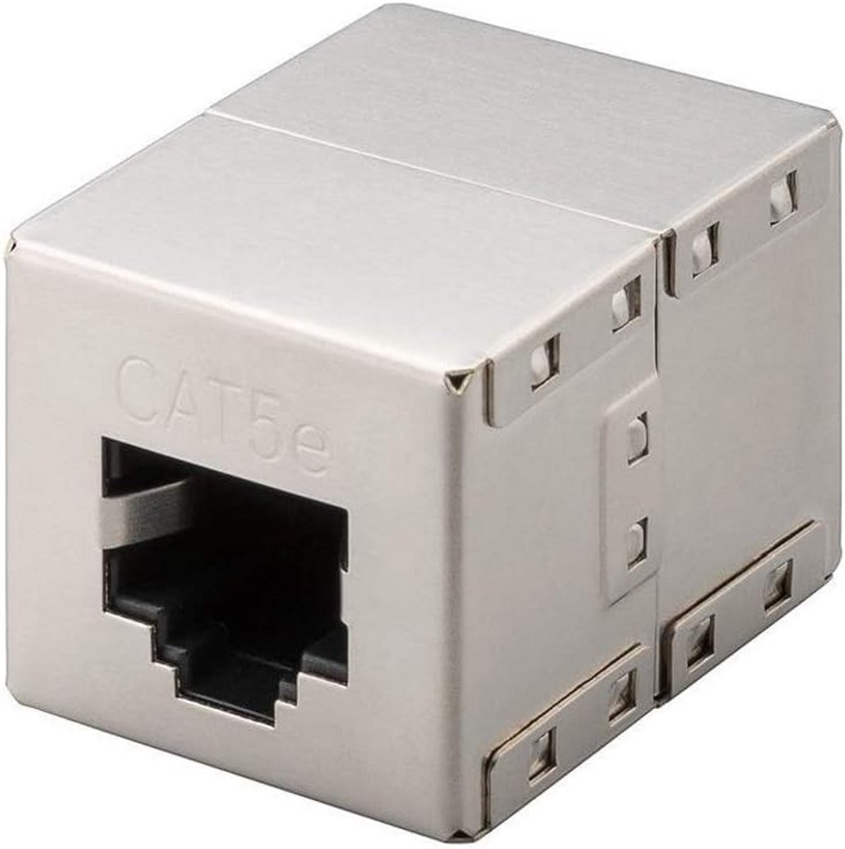 Netwerk Koppeling - RJ45 Connector - Kabels Verlengen - Metalen Afscherming - Enkele Stuk - Grijs