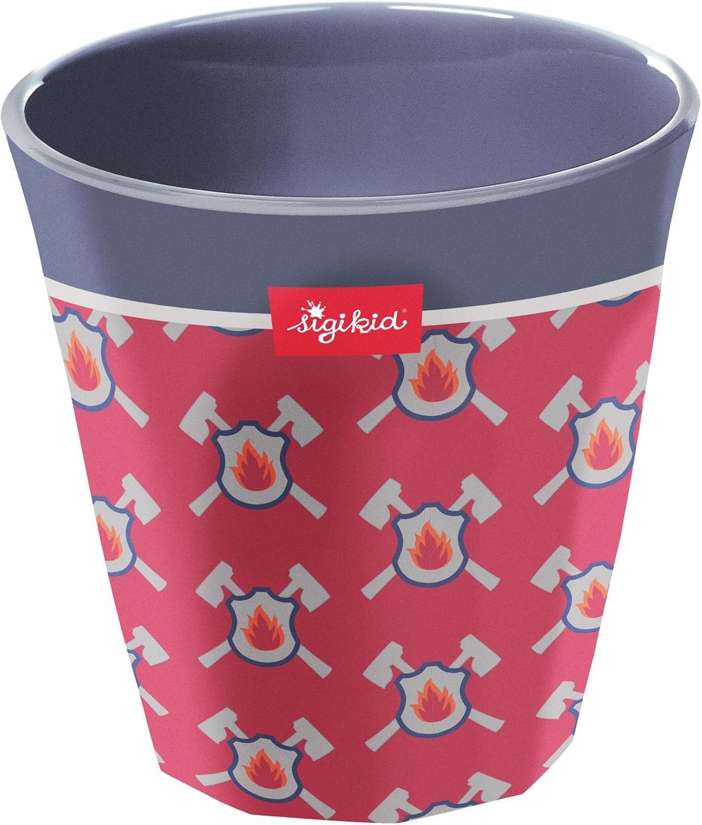 Kinder Drinkbeker - Peuter Beker - Zelfstandig Drinken - Antislip Bodem - 9x6x8 cm - Blauw/Rood
