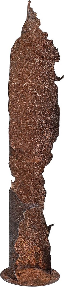 Decoratieve Zuil - Roest Decoratie - Tuin Aankleding - Voorgeroest Patina - 69 cm Hoog - Roodbruin