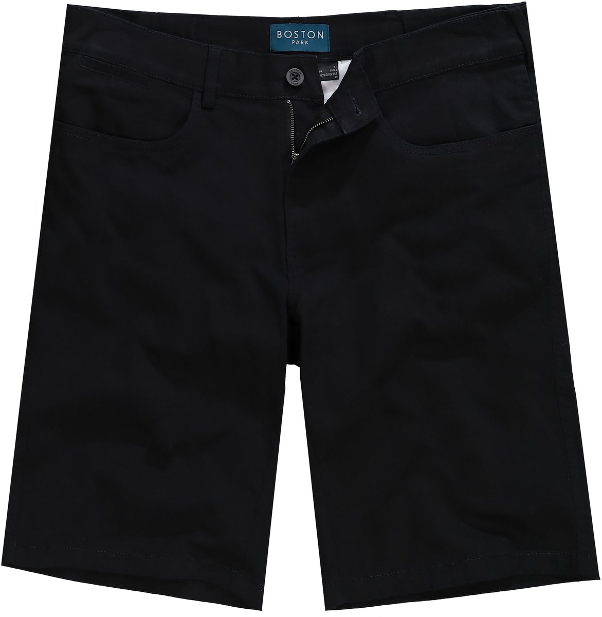 Boston Park - Heren - Bermuda van twill traveller-band regular fit - Zwart - Maat 70