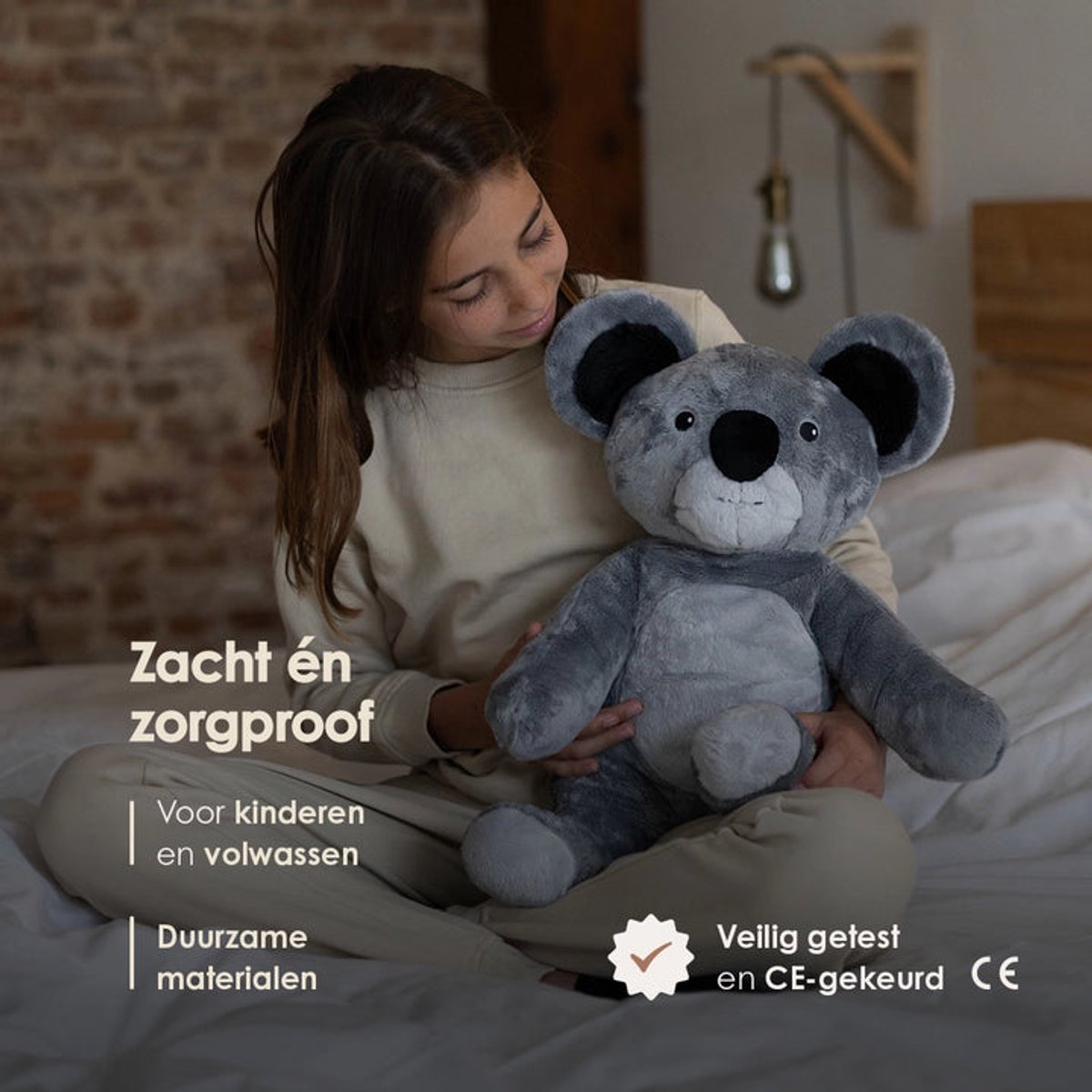 Lotgenootje Verzwaringsknuffel Koala - 45cm/2kg - Verzwaarde Knuffel - Weighted Stuffed Animal - Sensorisch Speelgoed - Zware Knuffel Anxiety - Plushie — afbeelding 4