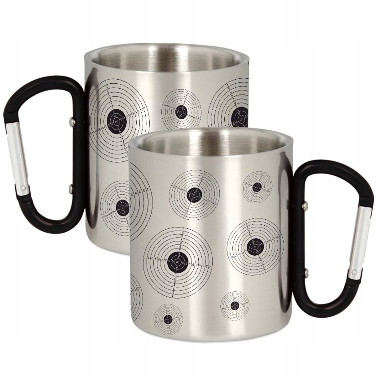 Metalen Mok met Karabijnhaak - 300ml - Ideaal voor Schutters & Outdoor