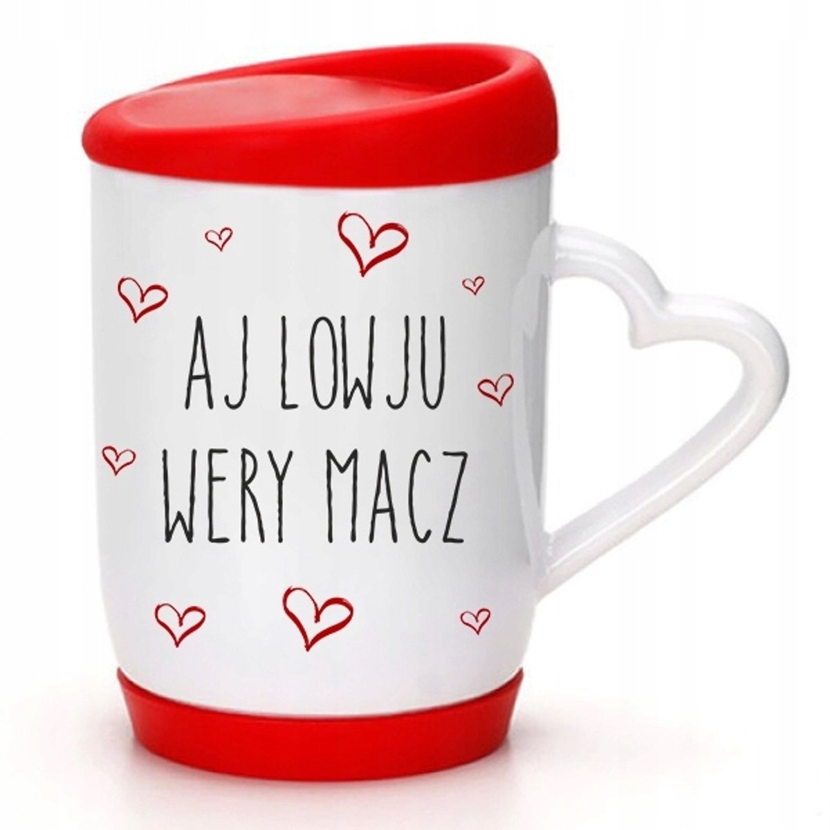 Valentijnsmok met Lekvrij Deksel & Onderzetter 360ml - Perfect Cadeau