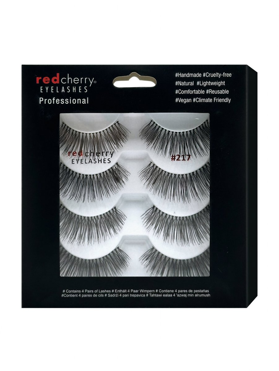Red Cherry Eyelashes Bandwimpern 217 - 4 Pairs