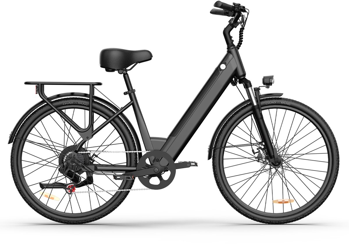 Qekud E26 Elektrische Fiets - Hoogkoolstofstaal - 36V 13Ah Accu - 80km Bereik - Shimano 7-Speed - 26" Banden thumbnail 6