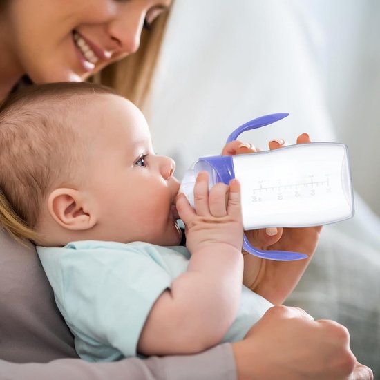 Set van 3 Handgrepen voor Lansinoh Anti Koliek Babyflessen 5oz / 8oz - Paars - Vervangende Flesgrepen voor Borstvoeding - Gemakkelijk Vast te Pakken - BPA-vrij PP-plastic — afbeelding 5