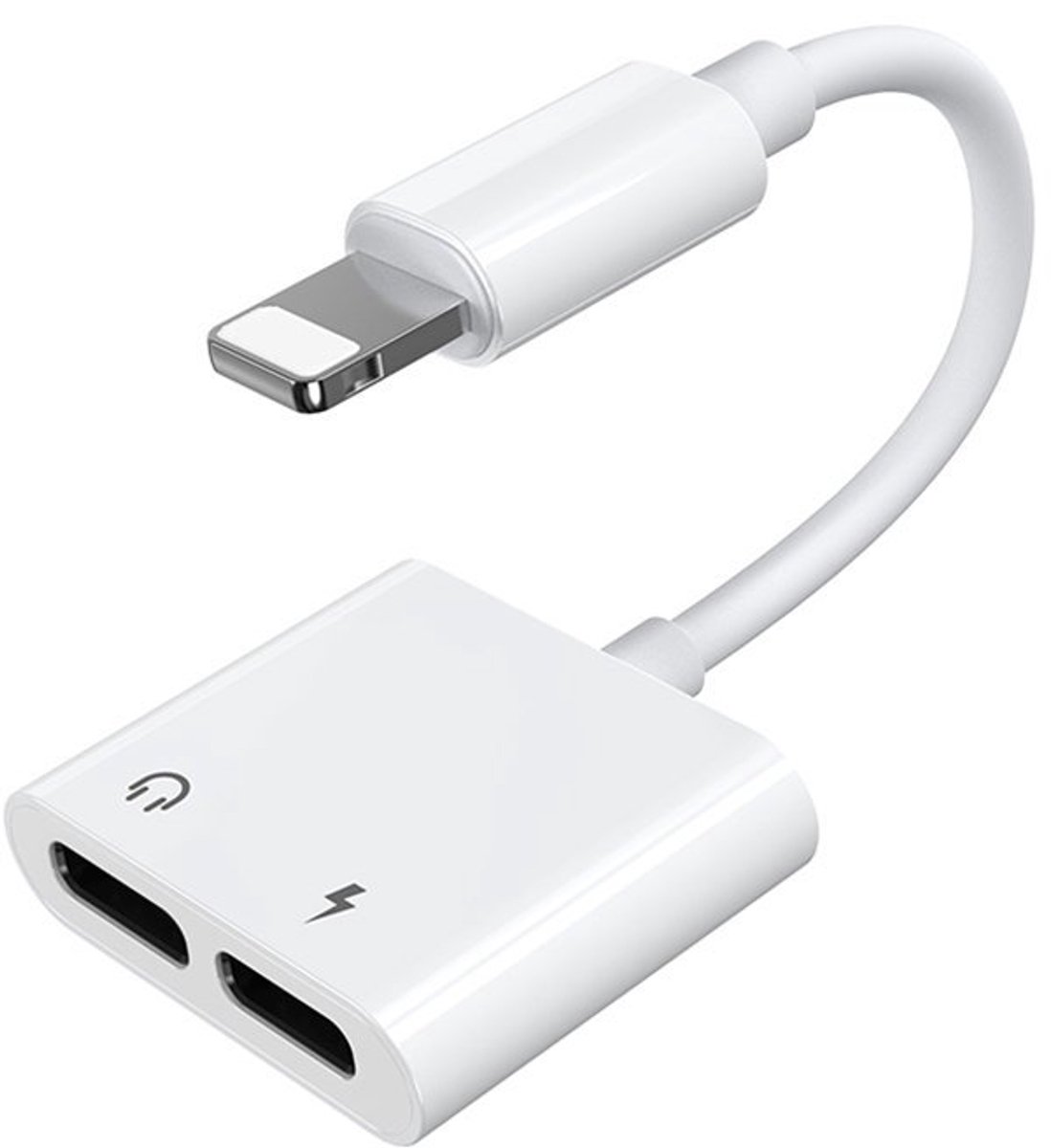 Apple Lightning Splitter iPhone  - Audio en Opladen  - wit