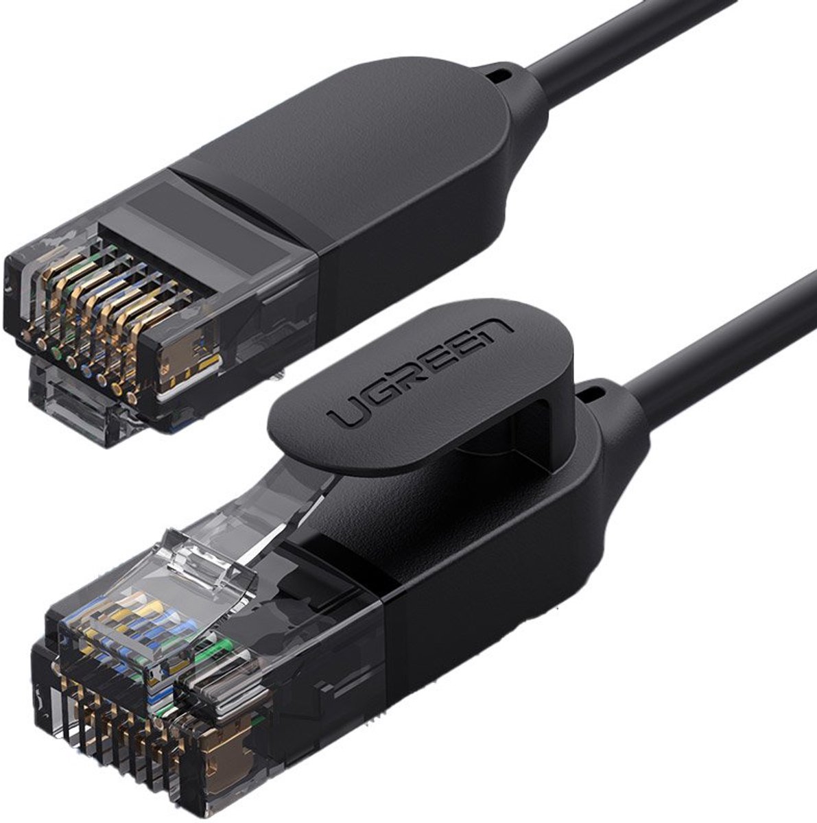 Ugreen - kabel - Internet netwerkkabel Ethernet patchkabel RJ45 Cat 6A UTP 1000Mbps - 5 - m - zwart - (70654)