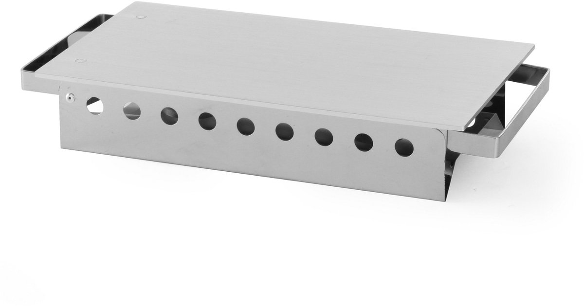 HENDI Schotelwarmer – 2-pits – roestvast staal – krasbestendig – 330x180x65 mm