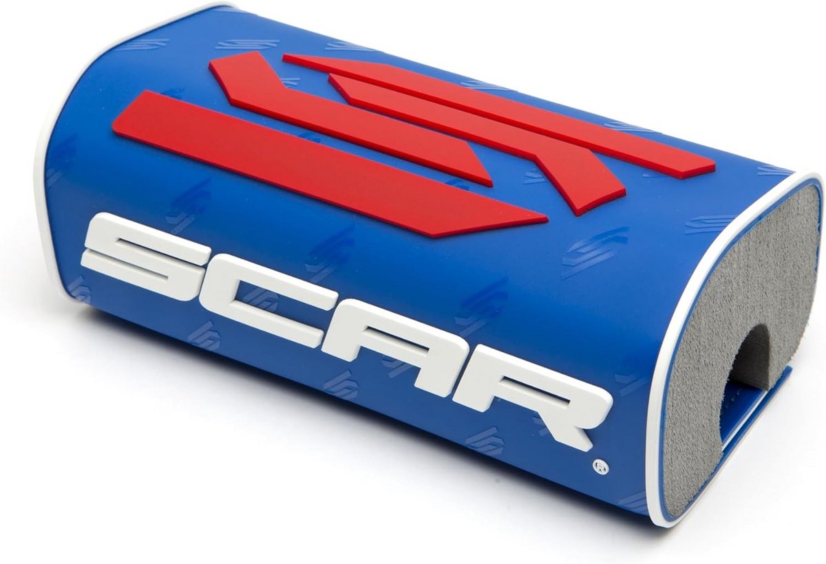 Stuurkussen Motor - Cross Pad - Bescherming Tijdens Rit - Hoogwaardig 3D Schuim - 28 mm Diameter - Blauw