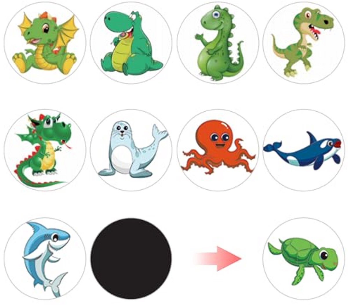 Zindelijkheid Stickers - Potjestraining Stickers - Kind Zindelijk Maken - Kleurveranderend Effect - 10 Stuks - Meerkleurig