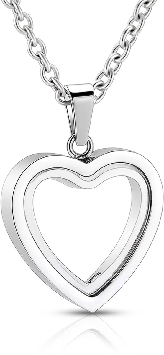 Akerz Zilver As Hanger Hart – Mini Urn Ketting – Herinneringssieraad – RVS – Inclusief Ketting & Vulsetje