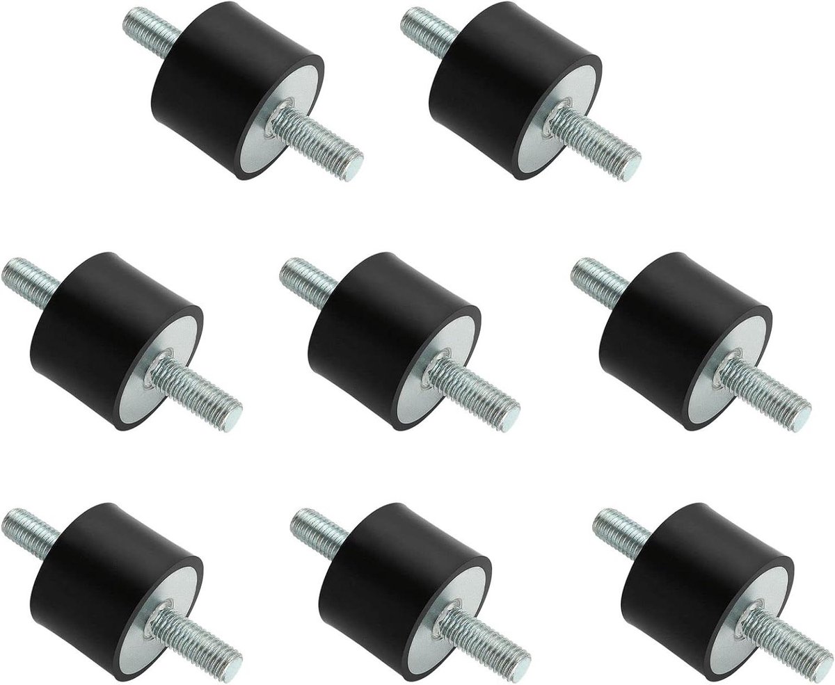 Rubberen Isolatorsteunen - Trillingsdempers Motorsteunen - Trillingen Dempen - Dubbele Noppen - 40 x 30 mm - Zwart