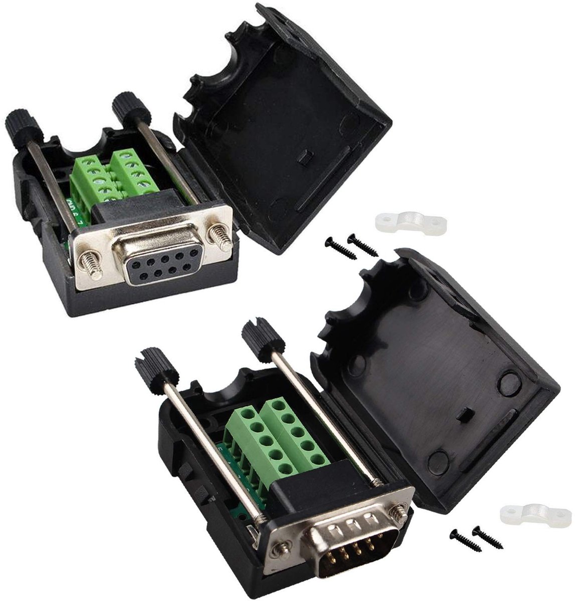 Store_8 - DB9 RS232 Adapter - Solderless - Compact - 9 Pin - Breakout Board - Geschikt voor Automatische Controle - Zwart