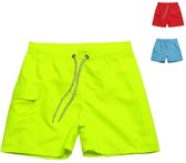 NiSy.nl Zwembroek Neon Geel | Zwemshort | Jongens | Boardshort | Maat 98/104