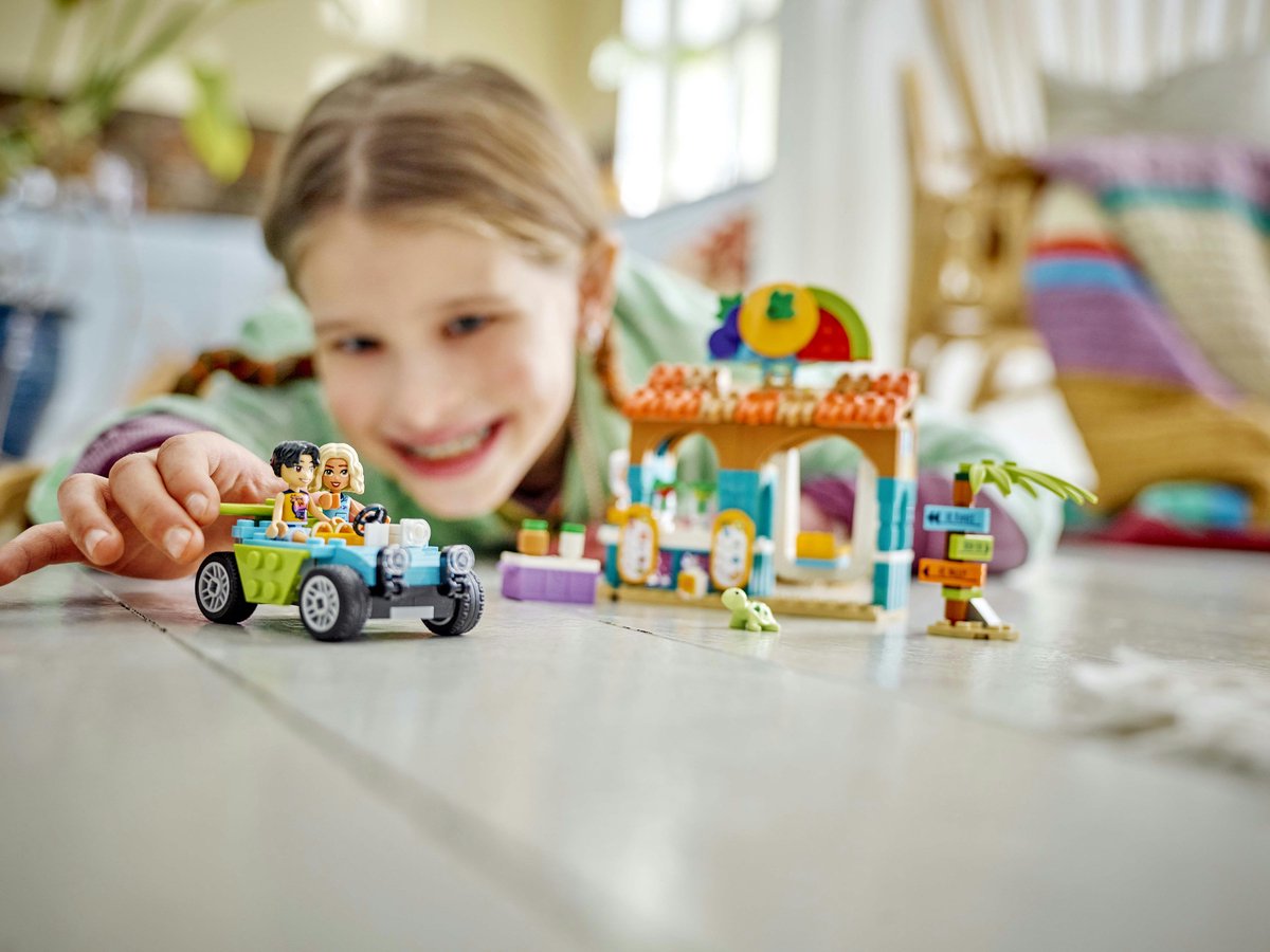 LEGO Friends Strand smoothiekraam: bouwset met buggy voor kinderen 6+ thumbnail 2