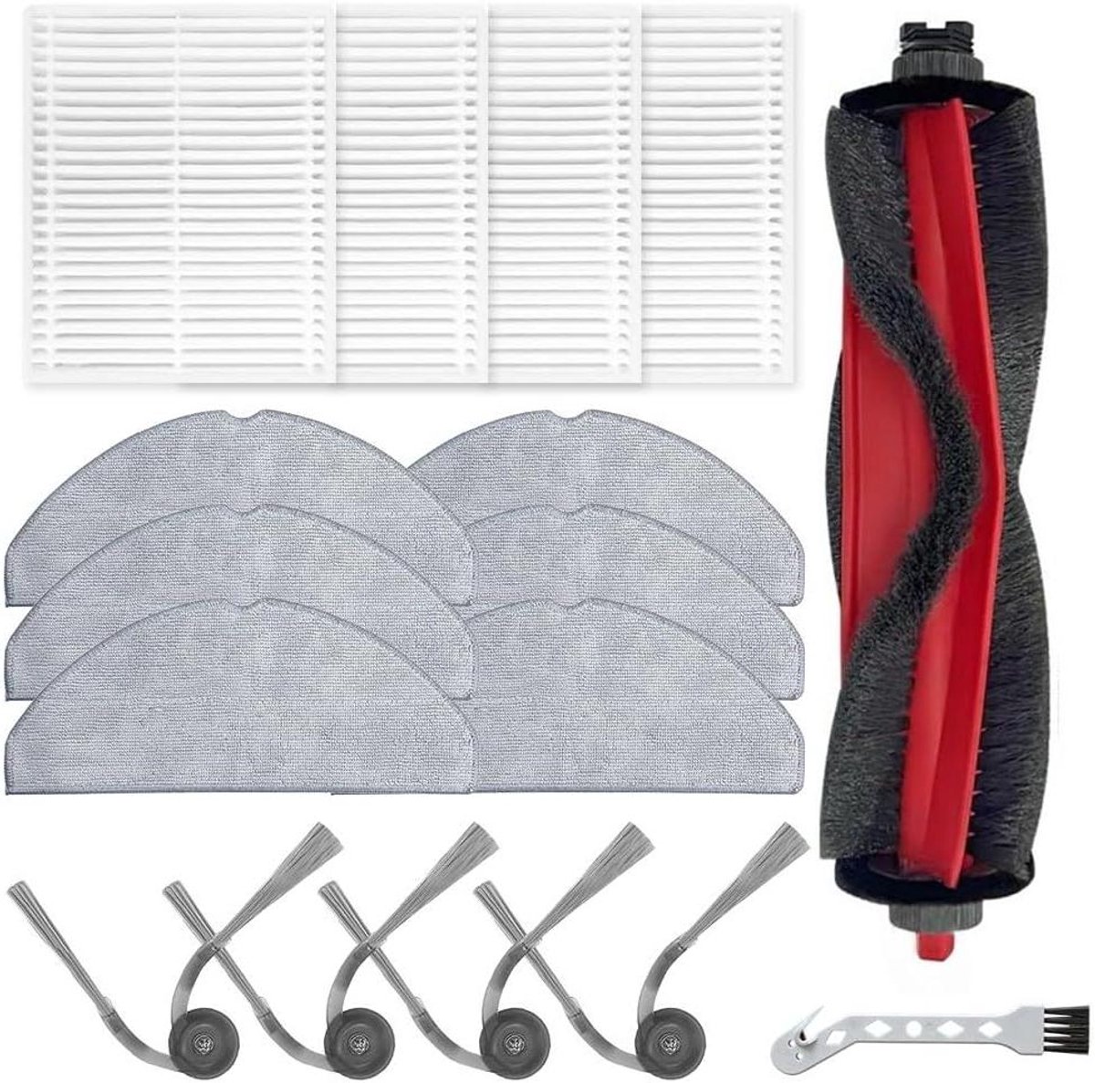 Stofzuiger Onderdelen Kit - Reserveonderdelen Robotstofzuiger - Robotstofzuiger Onderhoud - Complete Reinigingsset - 20 x 10 x 10 cm