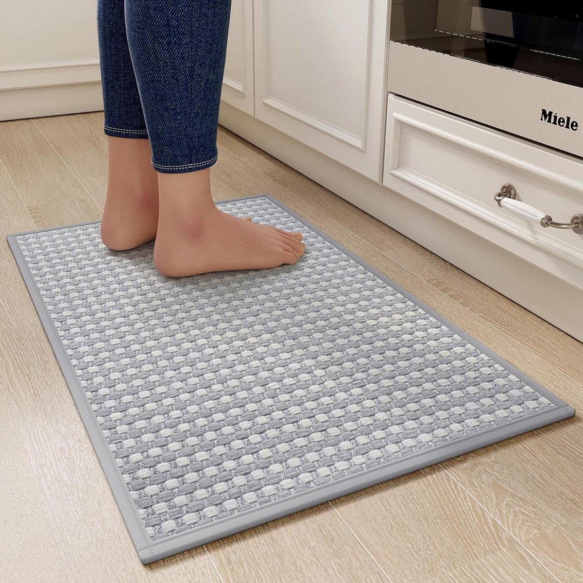 Keukenmat - Vloerkleed - Comfortabel Staan - Anti-vermoeidheid - 43x71 cm - Grijs