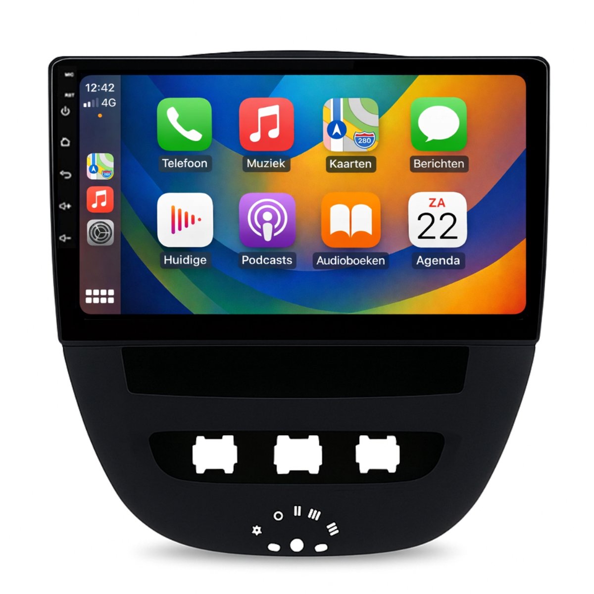 Apple Carplay/Android Autoradio - Draadloos - geschikt voor Toyota Aygo/Citroen C1/Peugeot 107 | 2005-2014
