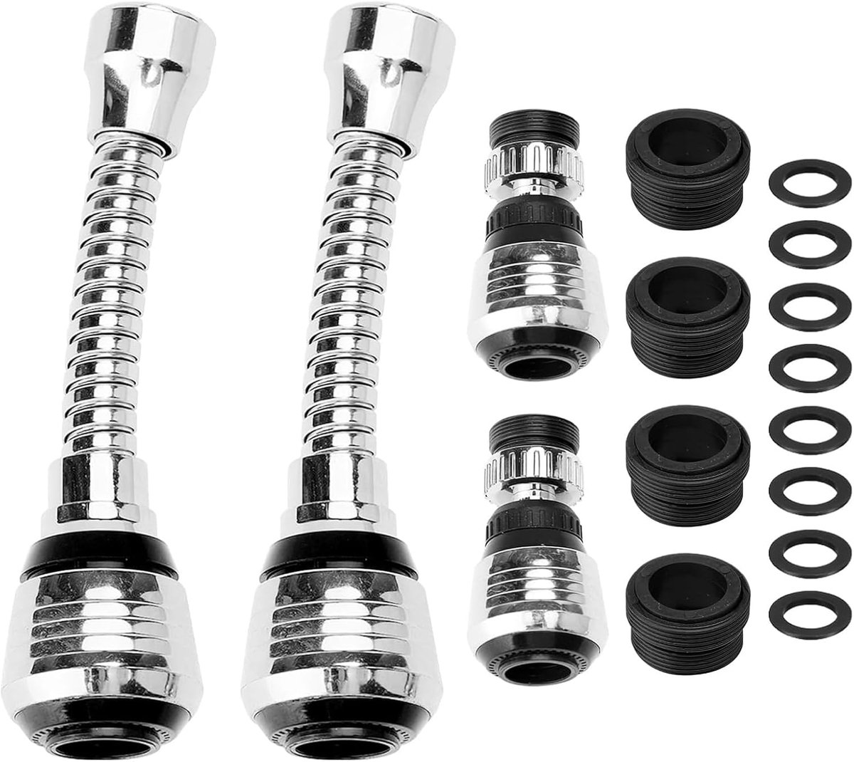 Faucet Extension Hose - 360° Swivel - Flexibele Keukenaanpassing - Anti-Splash Water Aerator voor Keuken - 4pcs