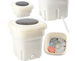Opvouwbare reiswasmachine, draagbare miniwasmachine voor op de camping, centrifugefunctie 33x35x39 cm 18l