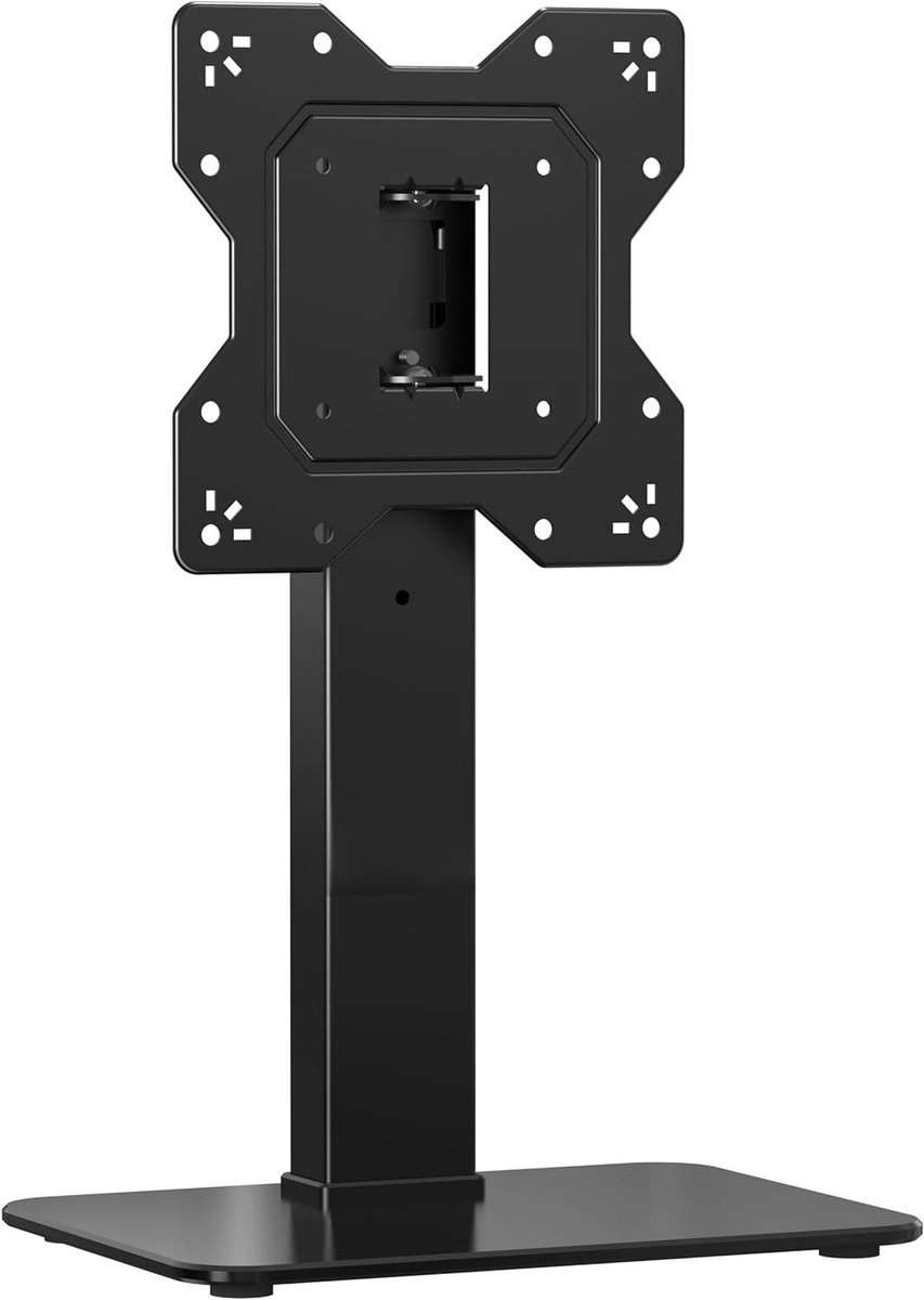 Draaibare TV Standaard - Monitor Voet - TV Ophangen - In Hoogte Verstelbaar - 65-113 cm - Zwart
