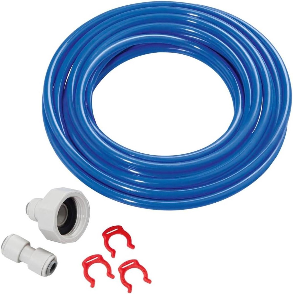 Watertoevoerslang - Koelkastslang - Amerikaanse koelkast aansluiten - Geleverd met aansluitset - 6 Meter - Blauw