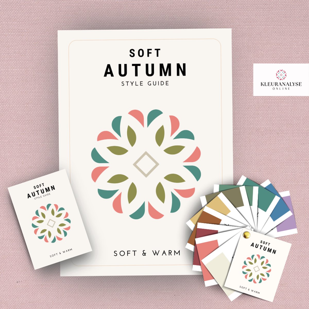 Soft Autumn Bundel - Stijlgids + Pocket Guide + Kleurenwaaier – Kleuranalyse - Seizoenskleuren – Kleurtype Herfsttype – Warm & Zacht – Kleuradvies Voor Kleding