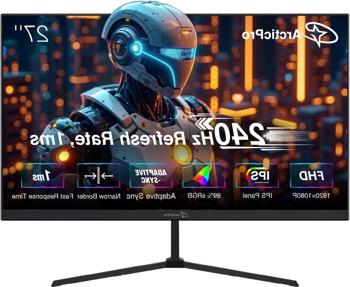 Gaming Monitor - Computerscherm PC - Vloeiend Gamen - IPS Paneel - 27 Inch - Zwart