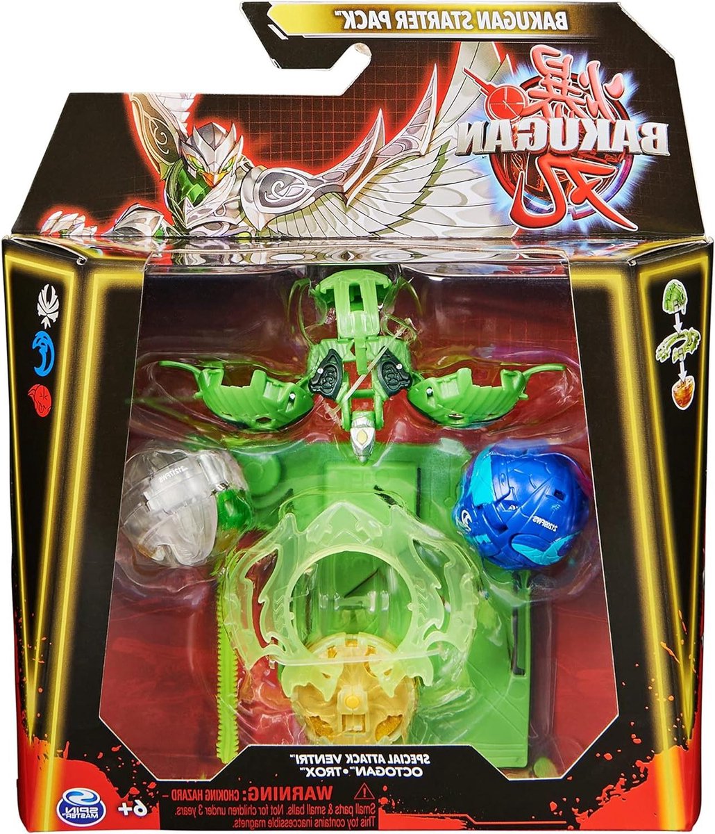 Bakugan Speelgoed - Actiefiguren Battle Brawlers - Strategische Gevechten - Aanpasbaar Koppelsysteem - Starter 3-pack - Ventri