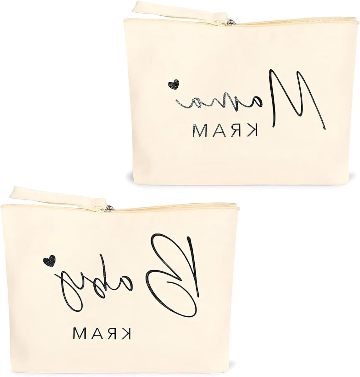 2 Stuks Make-up Tas voor Moeders - Perfecte Cadeaus voor Nieuwe Moeders, Baby Shower en Verjaardagen, Lichtgewicht en Ruim Ontwerp