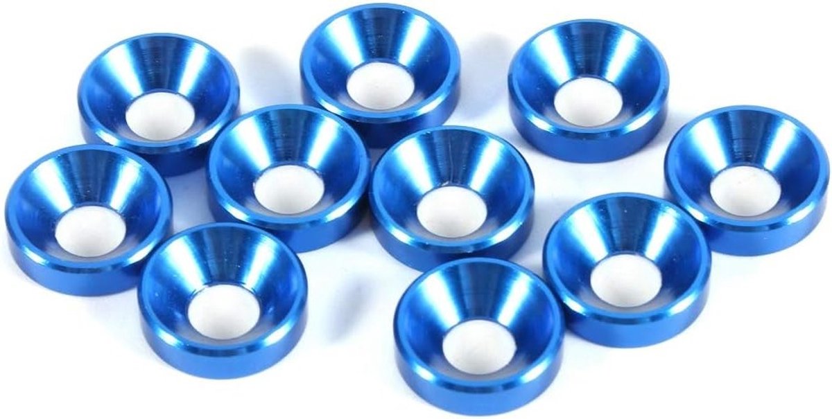 Anodized Cone Rings voor Wasmachines - 10 Stuks M5 Aluminium Schroefafdichting in Koninklijk Blauw - Duurzaam en Corrosiebestendig