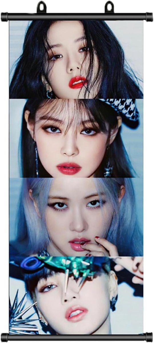 Zwarte Fotoposter van 70 x 30 cm voor Fans van K-Pop, Muurdecoratie en Cadeau Ideeën