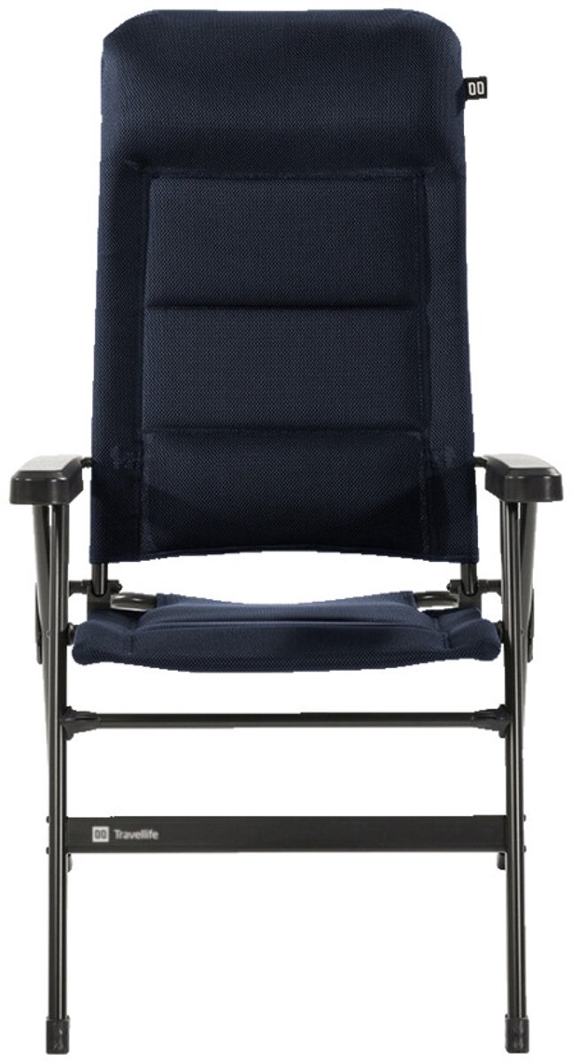 Travellife Barletta Standenstoel Comfort L Blue met Voetenbank - Rugleuning in 7 standen verstelbaar - Met geïntegreerd hoofdkussen - Complete Set — afbeelding 2