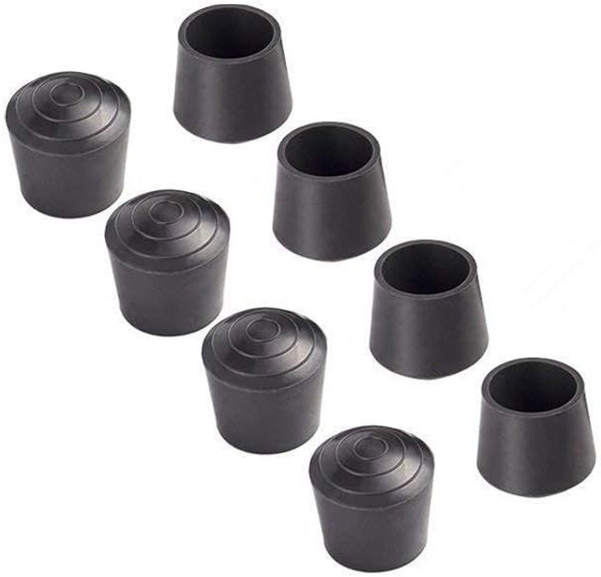 Rubberen pootdoppen - Stoeldop Beschermers - Meubels Beschermen - Eenvoudige Installatie - 25 mm - Zwart