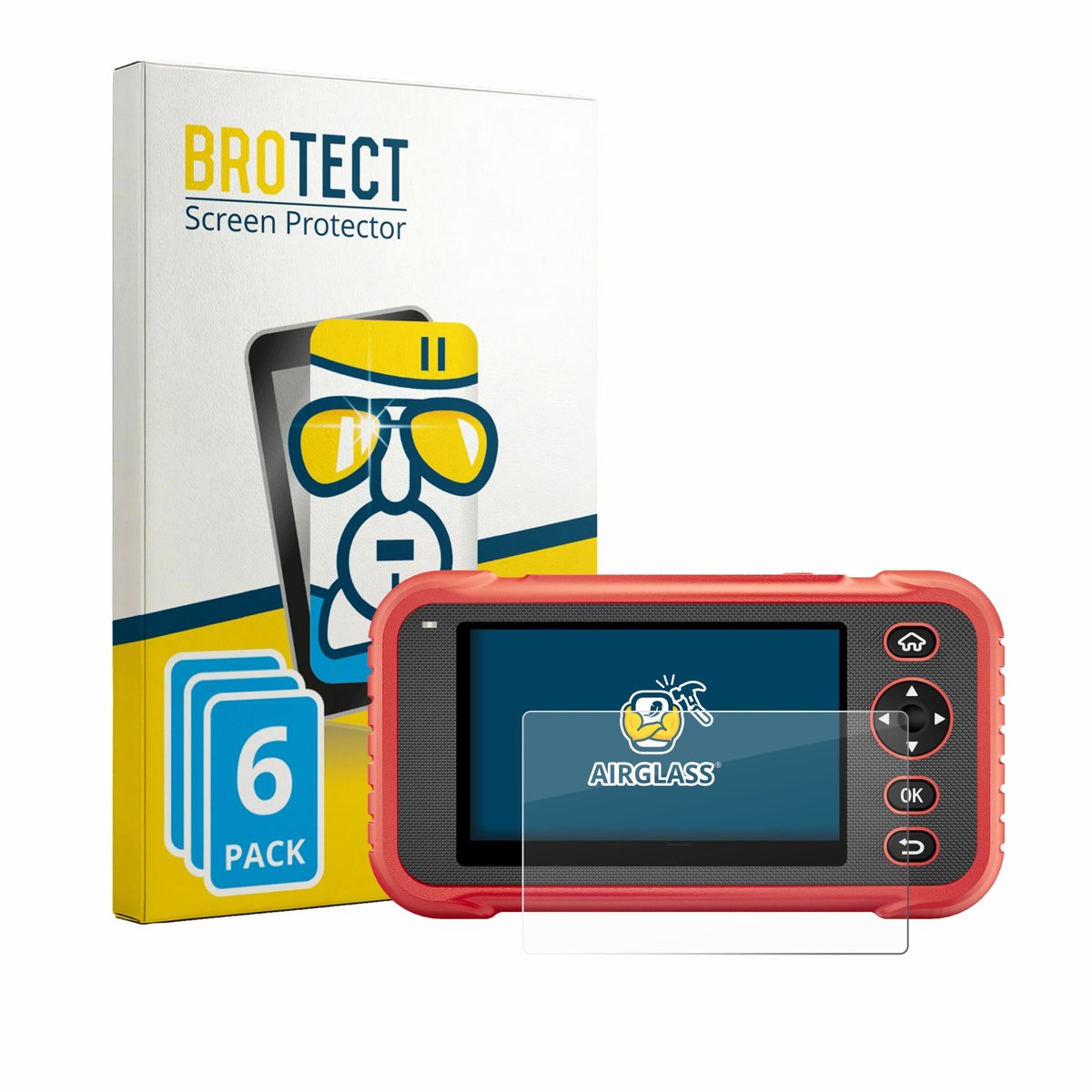 Screenprotector 6 Stuks voor Launch CRP129E Plus Beschermglas transparant