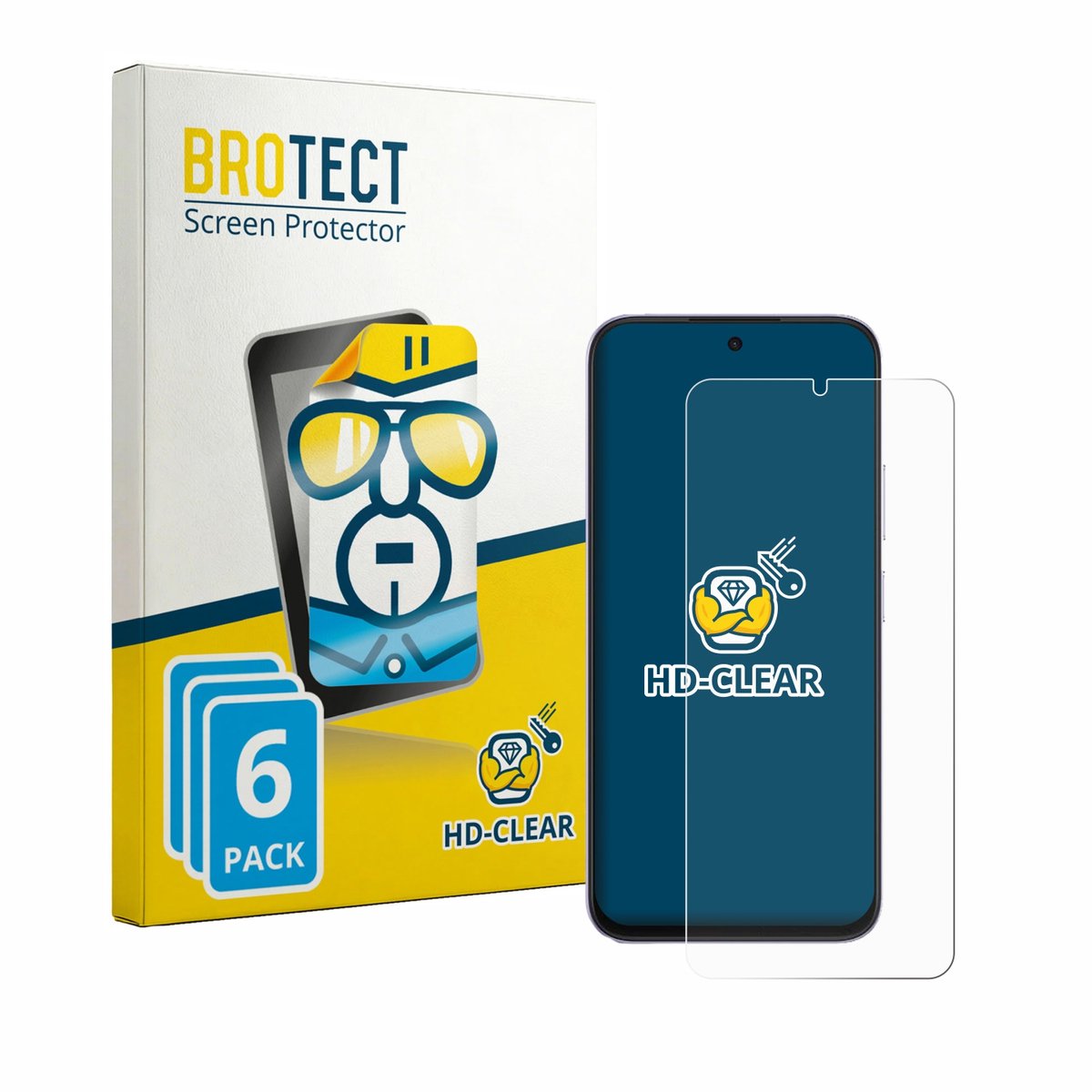 BROTECT - Screenprotector voor Honor Play 80 - Folie Beschermfolie transparant 6 Stuks