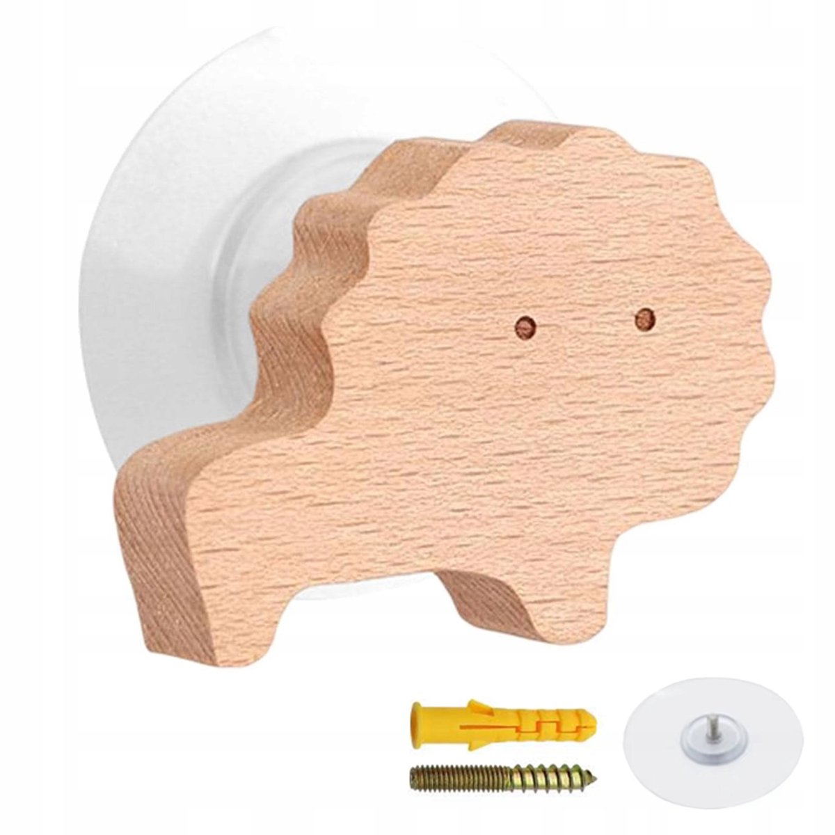 SMX Design - Kinderkapstok - Hout - Leeuw Vorm - Natuurlijk