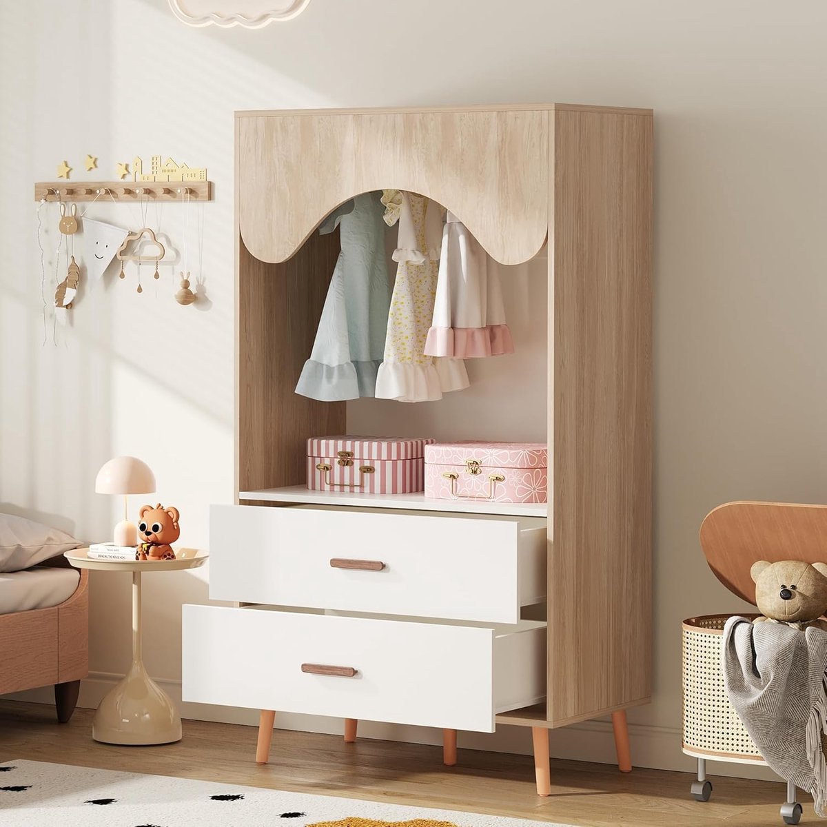 Luxe Kledingkast – Wit – 5 cm – Industrohome