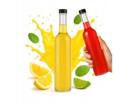 Bimberek - Futura Serie - Glazen Fles - 500 ml - Schroefdop GPI