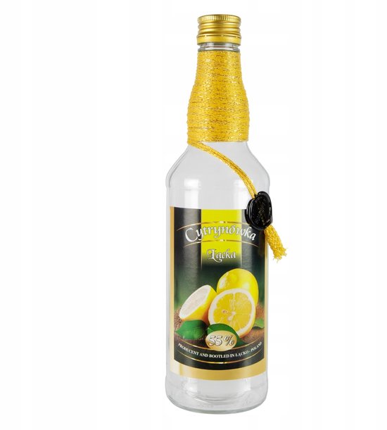Bimberek - Glazen Decoratieve Fles - 500ml - Cytrynówka - Monopol — afbeelding 5