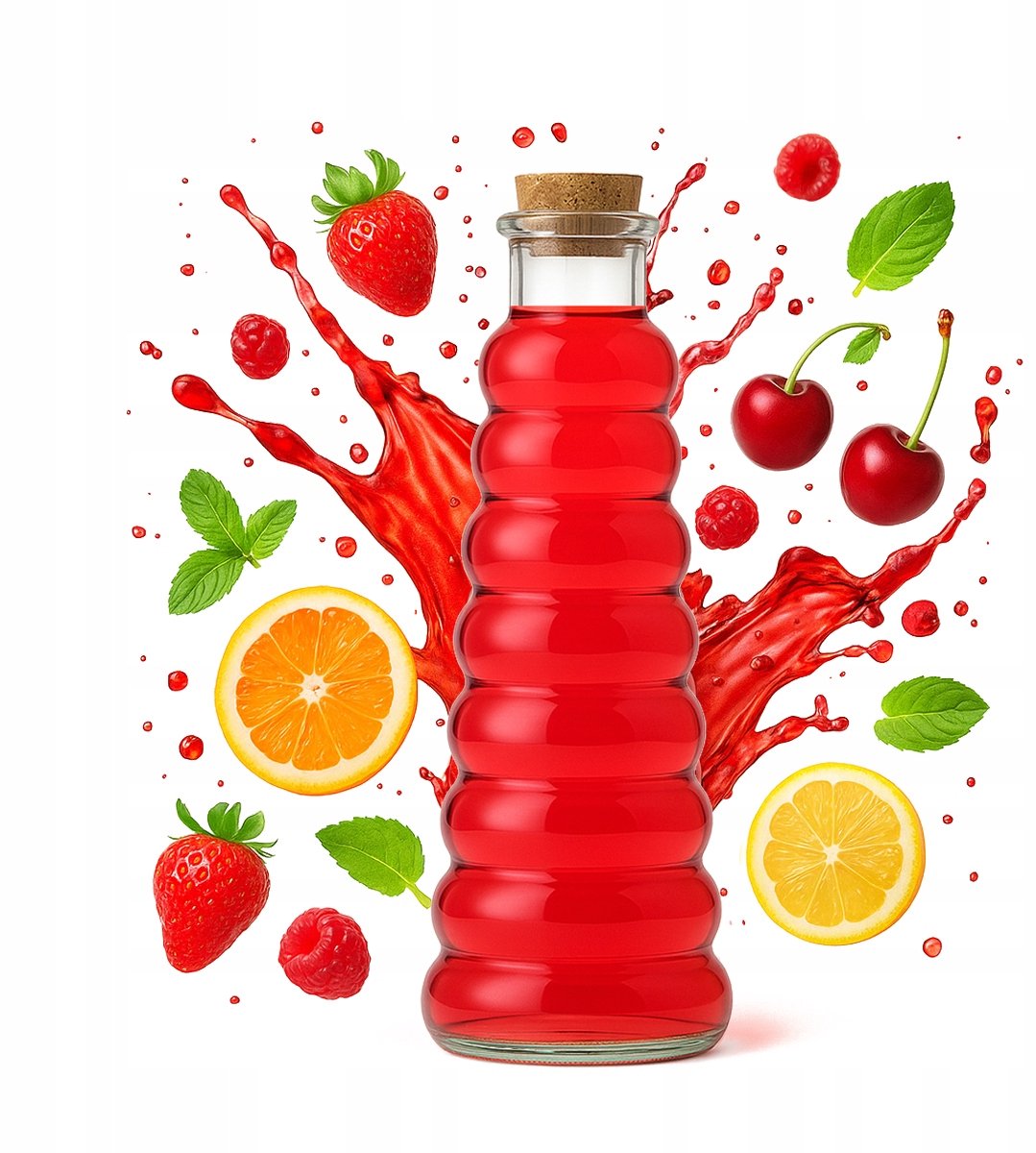 Bimberek VERONA Serie - Glazen Karaf - 380ml - Natuurlijke Kurk - Modern en Ecologisch