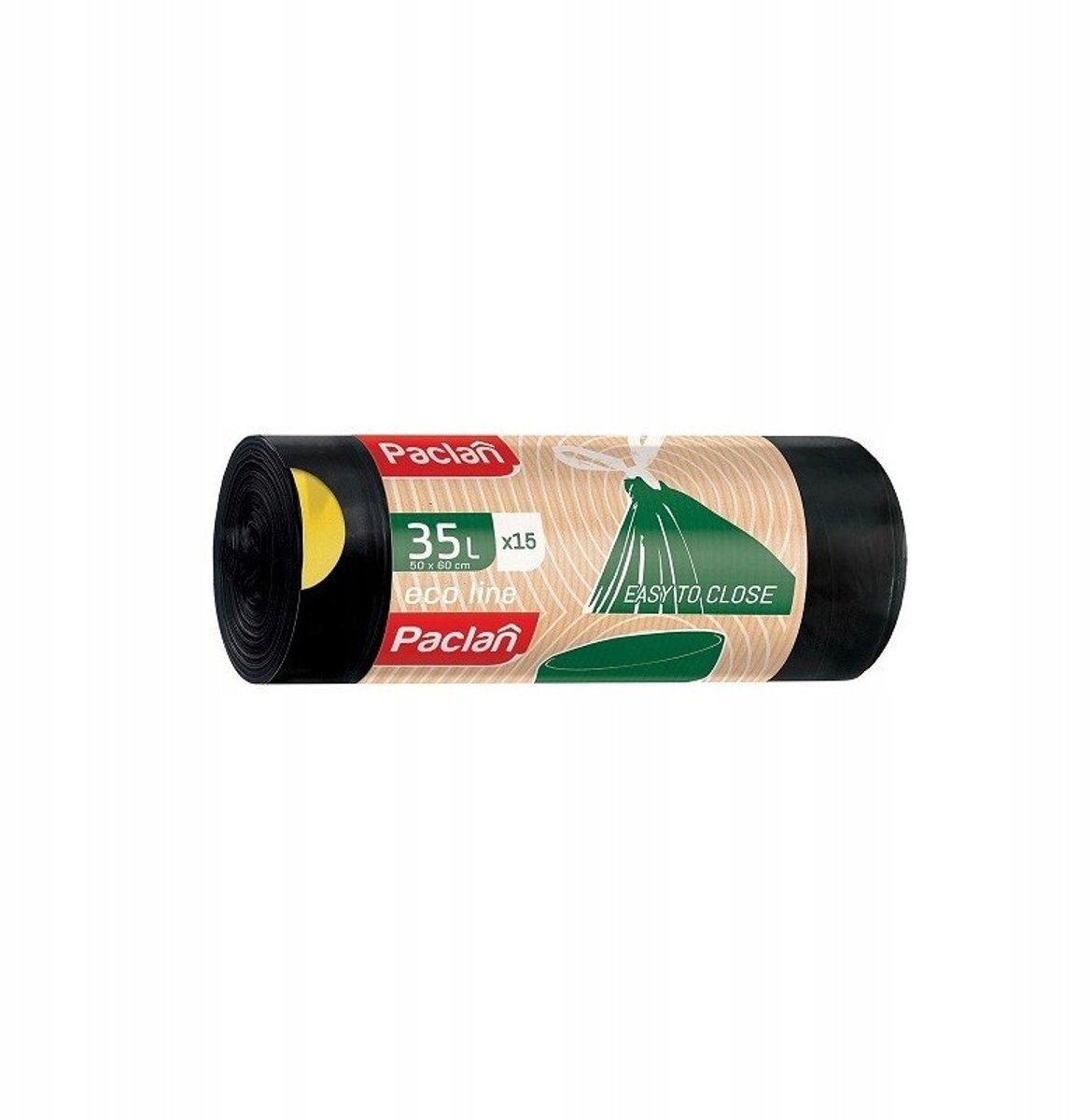 Paclan Eco Line Serie - Zwarte Afvalzakken - 35L - 15 Stuks - Gerecycled