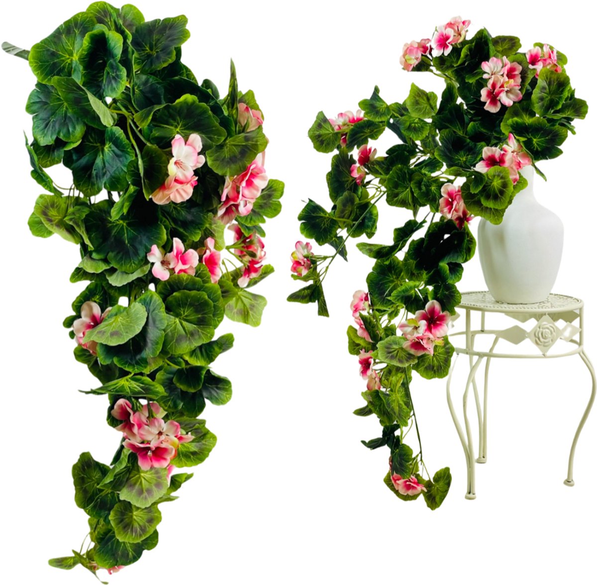 Inspiruj Serie - Sierlijke Bloemengirlande - 80 cm - Roze/Wit