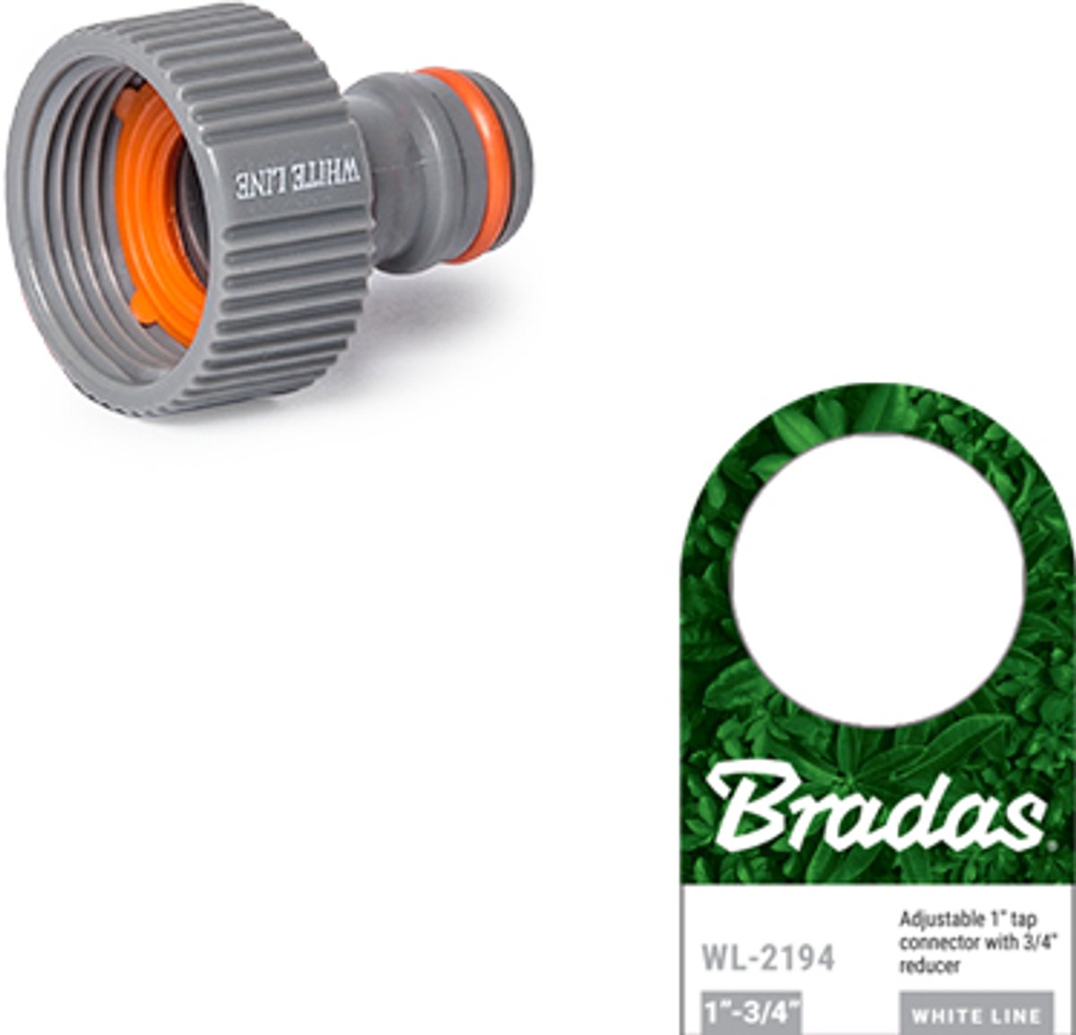 Bradas WL-2195 Serie - Kraanadapter - Grijs - PVC - 3/4 Inch