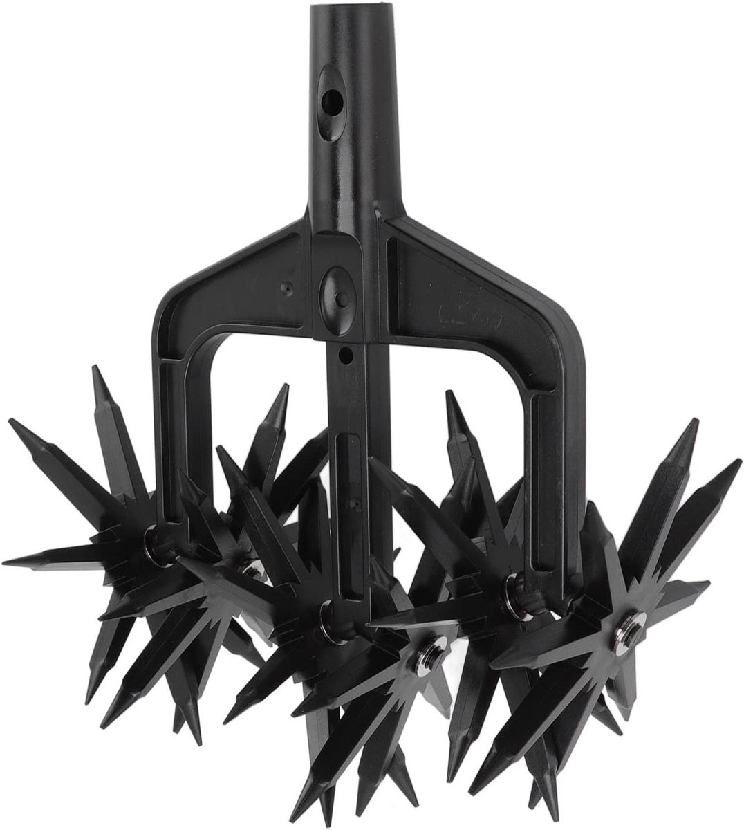 2-in-1 Tuin Cultivator en Scharifier, Verwijderbare Handmatige Rotorkooi voor Tuinonderhoud, Lichtgewicht en Draagbaar Tuingereedschap met 2 Steunen